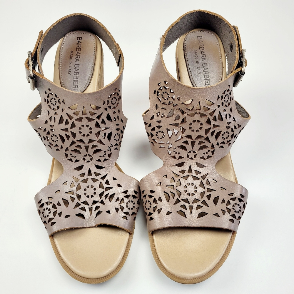 Barbara Barbieri Taupe Cut Out Made in Italy Sz 9